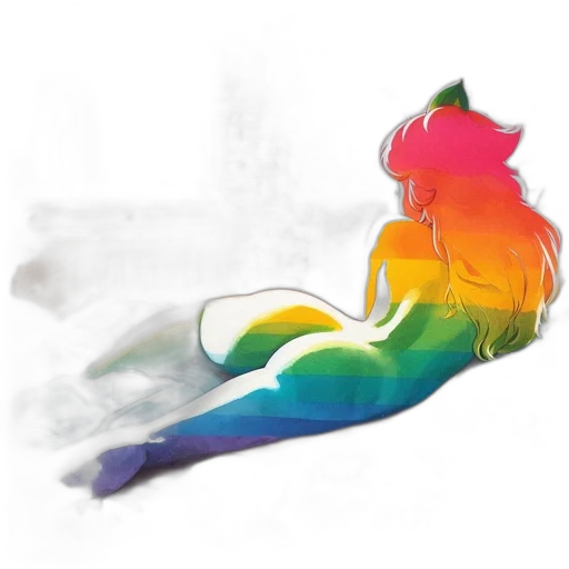 hair, crown, dragon, staff transparent PNG cut-out