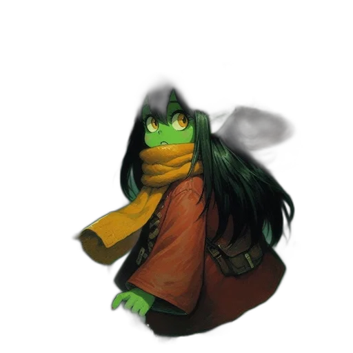 dragon, creature, mask, staff transparent PNG cut-out