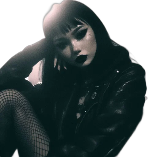 jacket, face, cyberpunk, photorealistic transparent PNG cut-out