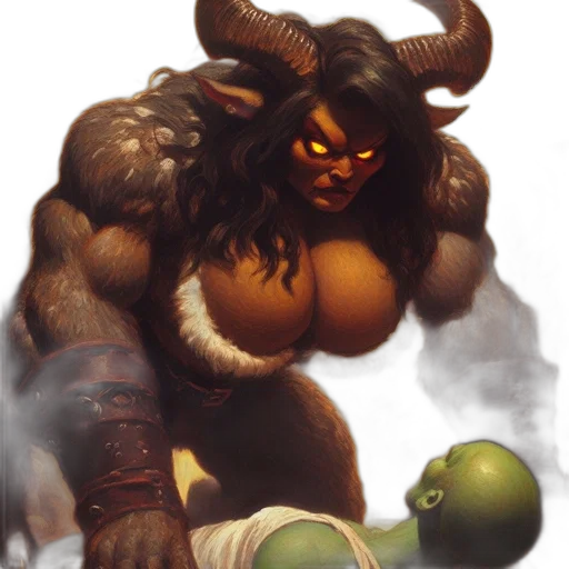 concept art, fantasy art, comic book art, fearsome transparent PNG cut-out