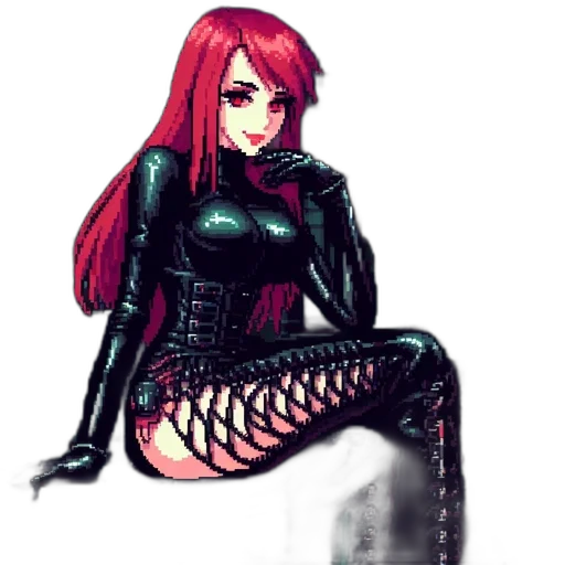 robot, dress, weapon, pixel art transparent PNG cut-out