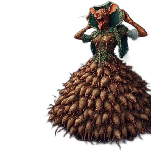 dress, creature, hair, animal transparent PNG cut-out