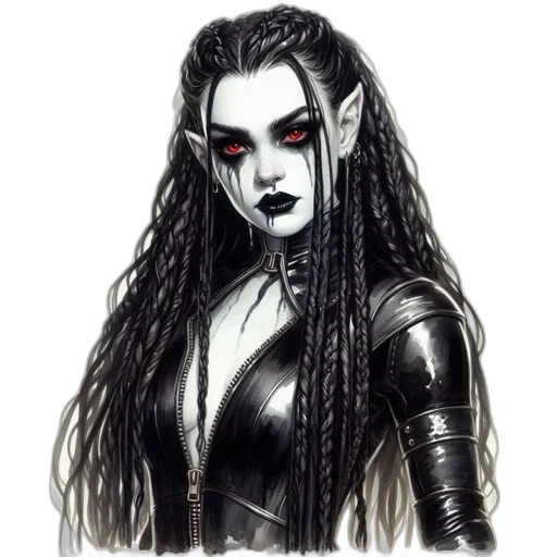 hair, staff, creature, face transparent PNG cut-out