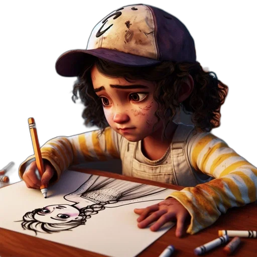 face, photorealistic, concept art, cartoon transparent PNG cut-out