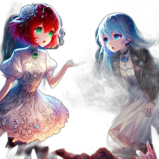 dress, robot, concept art, fantasy art transparent PNG cut-out