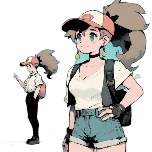 hat, staff, jacket, creature transparent PNG cut-out