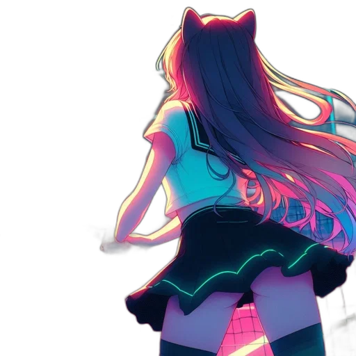 dress, hair, jacket, anime transparent PNG cut-out