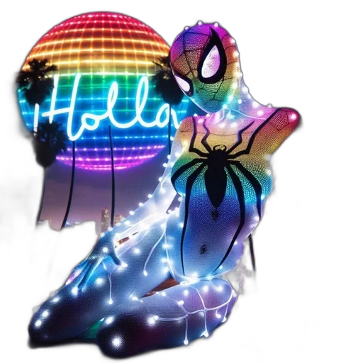 dress, vaporwave, concept art, pixel art transparent PNG cut-out