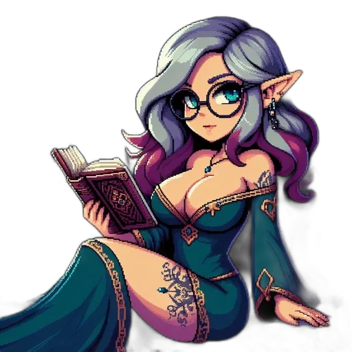 dress, fantasy art, concept art, pixel art transparent PNG cut-out