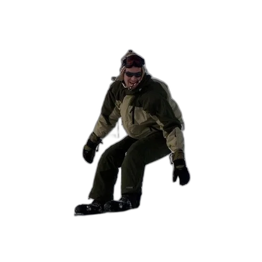 jacket, staff, creature, mask transparent PNG cut-out