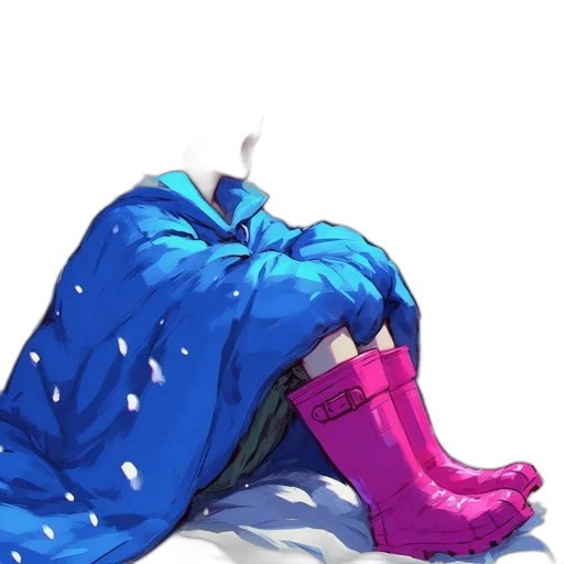 jacket, dress, shoes, umbrella transparent PNG cut-out