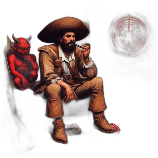 staff, hat, jacket, concept art transparent PNG cut-out