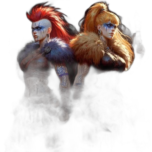 mask, hair, concept art, fantasy art transparent PNG cut-out