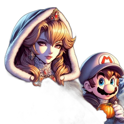 crown, hat, dress, pixel art transparent PNG cut-out