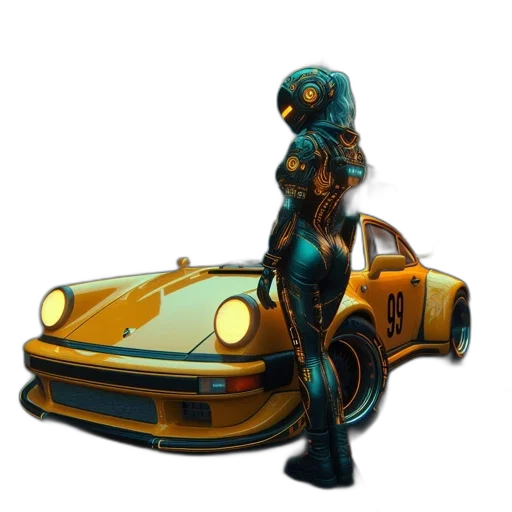 robot, car, jewelry, concept art transparent PNG cut-out