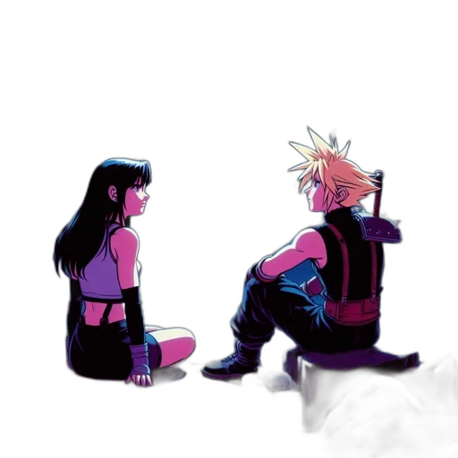 concept art, comic book art, watercolor, pixel art transparent PNG cut-out