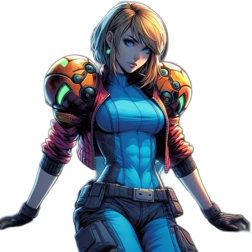 robot, comic book art, concept art, cyberpunk transparent PNG cut-out