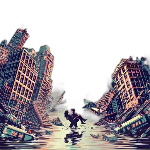 building, robot, concept art, comic book art transparent PNG cut-out