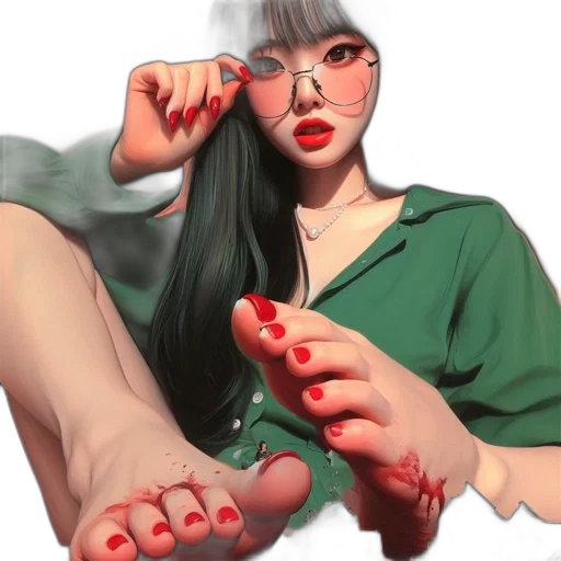 shoes, face, creature, photorealistic transparent PNG cut-out