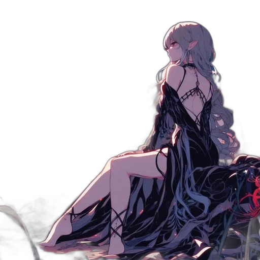 dress, crown, sword, creature transparent PNG cut-out