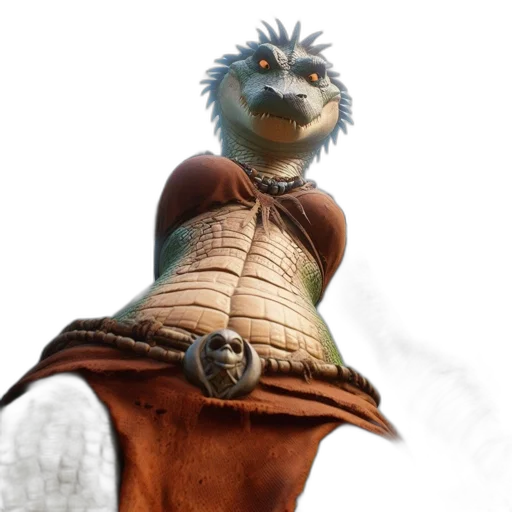 dragon, creature, animal, staff transparent PNG cut-out