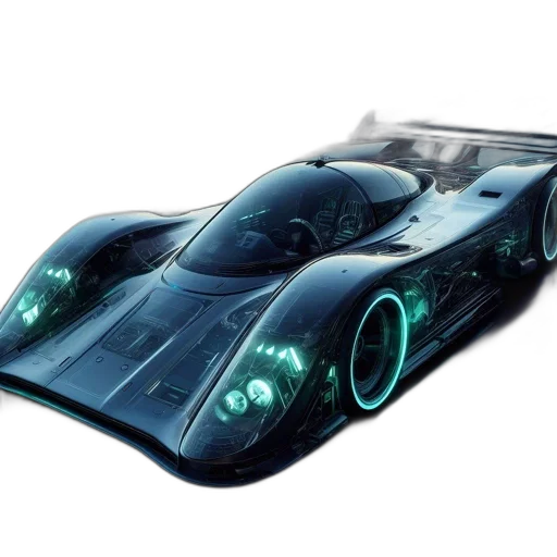 car, 3d render, concept art, photorealistic transparent PNG cut-out
