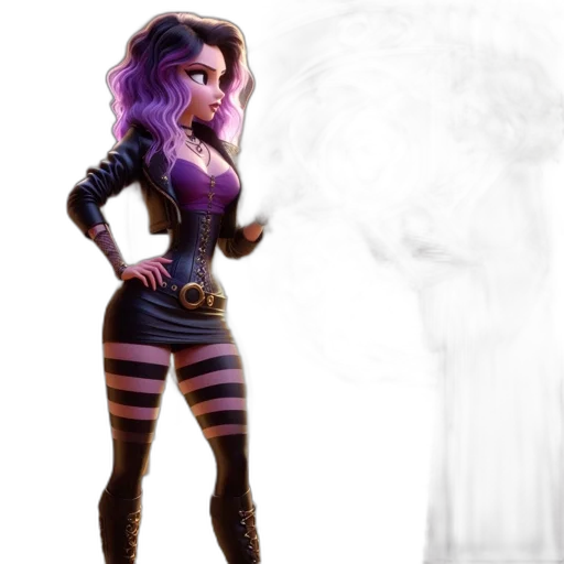 hair, concept art, fantasy art, 3d render transparent PNG cut-out