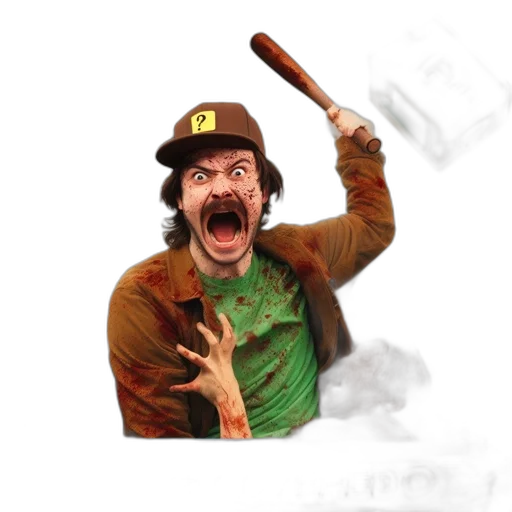 staff, hat, weapon, face transparent PNG cut-out