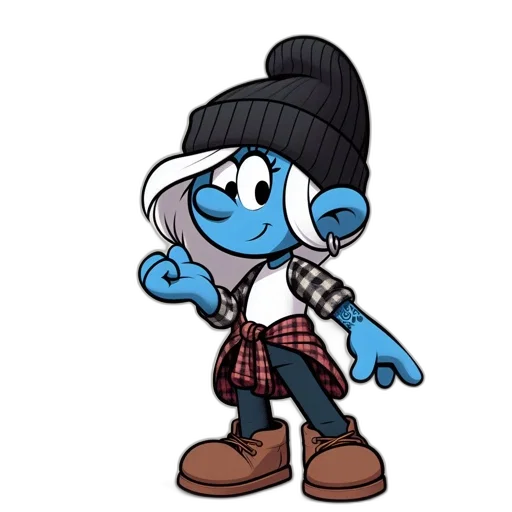 jacket, hat, staff, cartoon transparent PNG cut-out