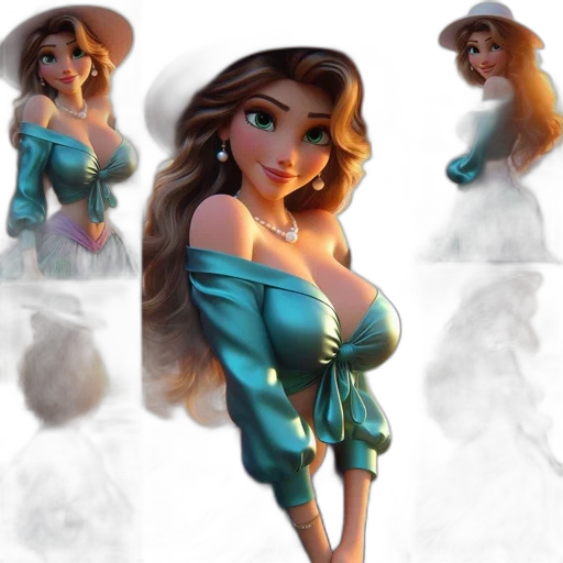 dress, 3d render, concept art, fantasy art transparent PNG cut-out