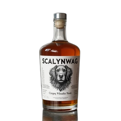 bottle, 3d render, scalynwag, whisky transparent PNG cut-out