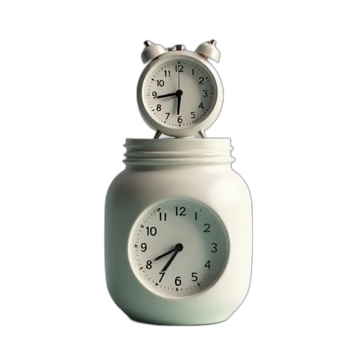 3d render, photorealistic, tiny, time transparent PNG cut-out