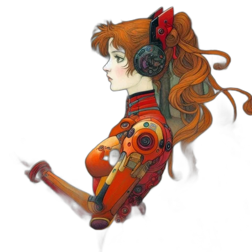 robot, dress, mask, concept art transparent PNG cut-out