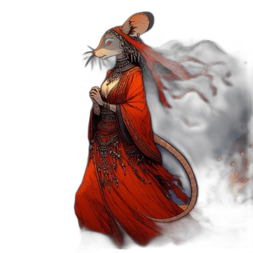 dragon, dress, mask, creature transparent PNG cut-out