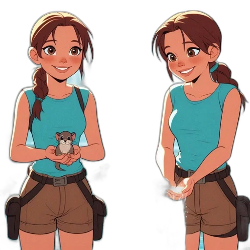 dress, jewelry, staff, weapon transparent PNG cut-out