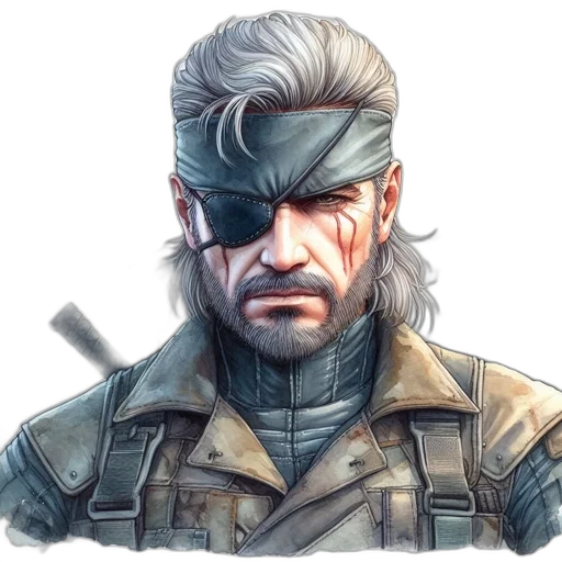 face, weapon, concept art, comic book art transparent PNG cut-out