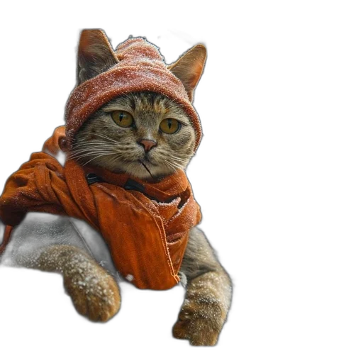 hat, animal, jacket, staff transparent PNG cut-out