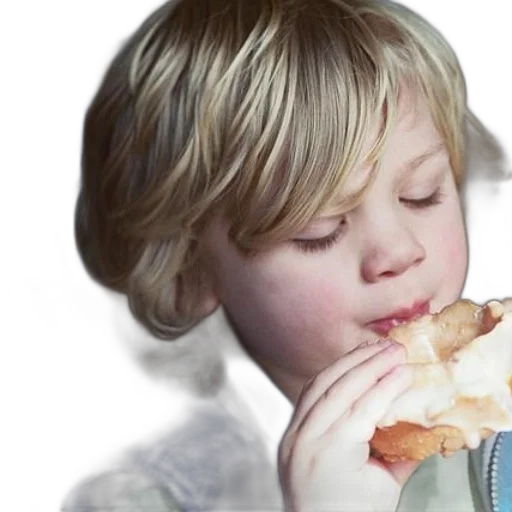 food, photorealistic, young, child transparent PNG cut-out