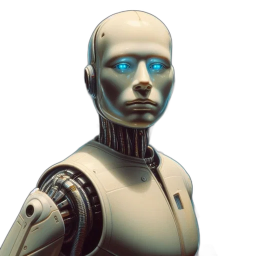 robot, face, staff, concept art transparent PNG cut-out