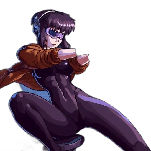 jacket, staff, weapon, robot transparent PNG cut-out