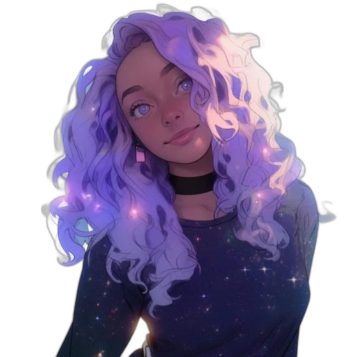 hair, dress, face, creature transparent PNG cut-out