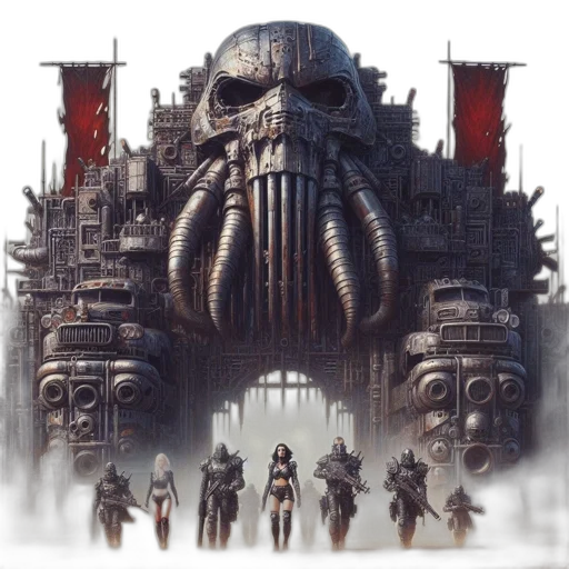 robot, concept art, fantasy art, cyberpunk transparent PNG cut-out