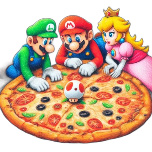 food, crown, 3d render, pixel art transparent PNG cut-out