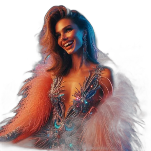 dress, jacket, hair, photorealistic transparent PNG cut-out