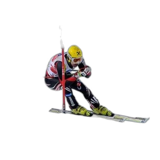 staff, 3d render, photorealistic, skier transparent PNG cut-out