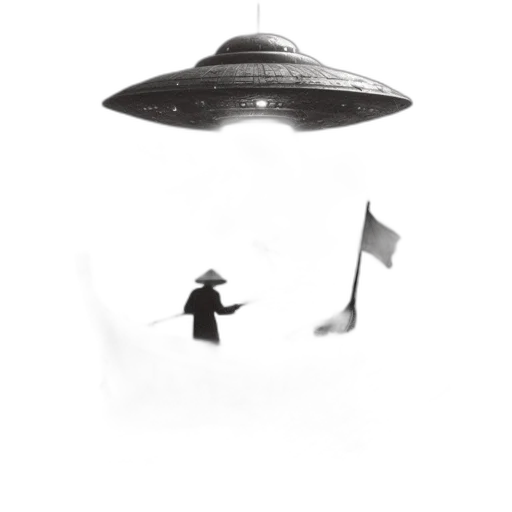 hat, creature, staff, robot transparent PNG cut-out