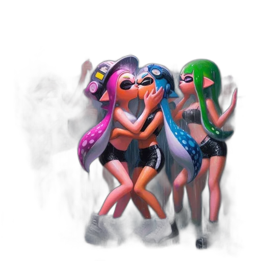mask, dress, concept art, vaporwave transparent PNG cut-out