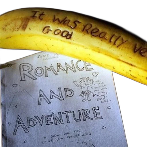 sword, weapon, banana, words transparent PNG cut-out