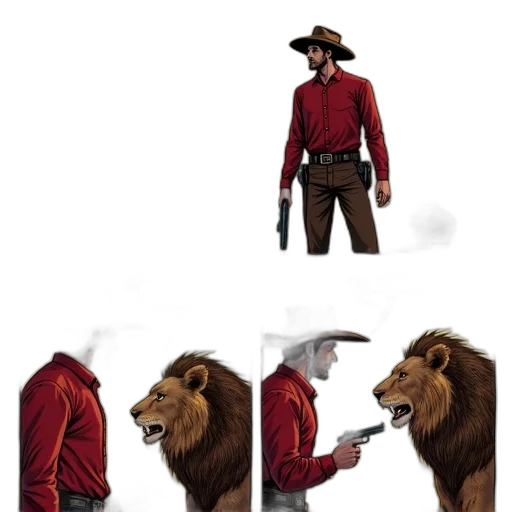 jacket, animal, weapon, hat transparent PNG cut-out