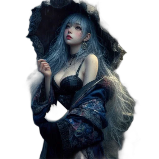 dress, face, dragon, sword transparent PNG cut-out